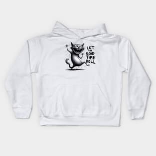 Black Cat Let The Good Times Roll Kids Hoodie